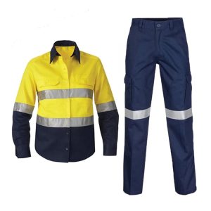 Workwear Uniform White Cotton Safety Electrical Overall